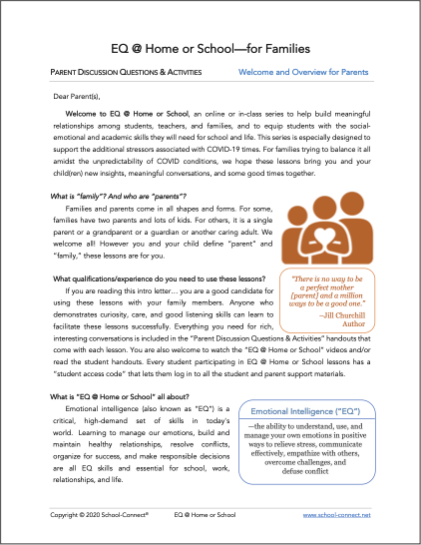 EQ at Home or School Overview for Parents PDF