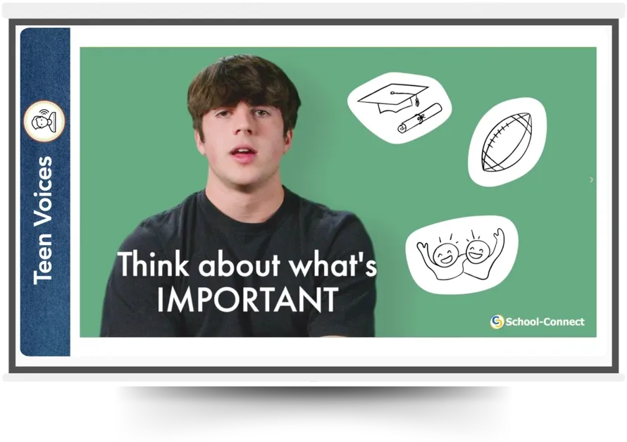Screenshot of School-Connect Teen Voices slide
